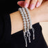 Cristal blanc d'hiver | Argent x Blanc | Bracelet Kikiballa